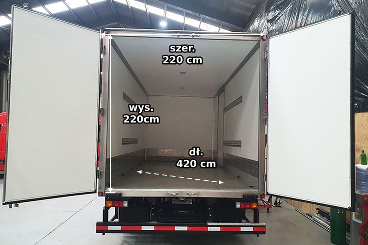Auto kontenerowe — przestrzeń ładunkowa, szerokość 220 cm, wysokość 220 cm, długość 420 cm